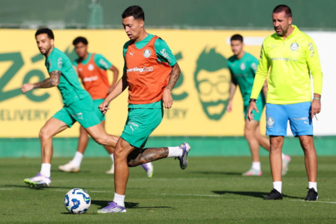 Palmeiras deve ter um time modificado para encarar o Leão - (crédito: Foto: Cesar Greco/Palmeiras) Palmeiras deve ter um time modificado para encarar o Leão - (crédito: Foto: Cesar Greco/Palmeiras)