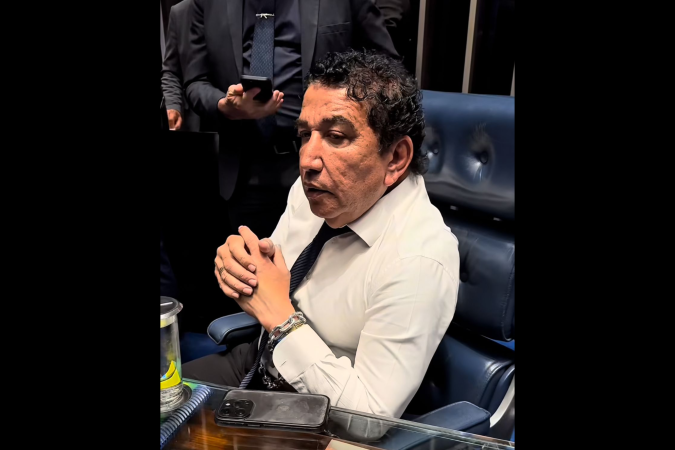 Protesto de apoiadores no Senado perdura desde terça-feira (5/8) -  (crédito: Reprodução/Instagram)