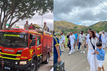 Cortejo do sambista Arlindo Cruz segue ao cemitério do Rio de Janeiro - (crédito: Maria Vitória/Super Radio Tupi) Cortejo do sambista Arlindo Cruz segue ao cemitério do Rio de Janeiro - (crédito: Maria Vitória/Super Radio Tupi)