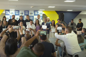 As eleições contaram com 19 candidatos e mais de 400 votos válidos -  (crédito: Reprodução/Youtube)