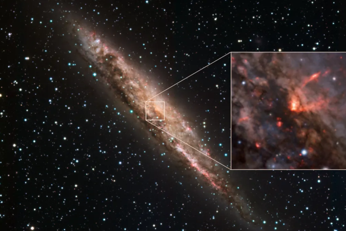 Objeto detectado na galáxia espiral GC 4945 -  (crédito: ESO/C. Marconcini et al)