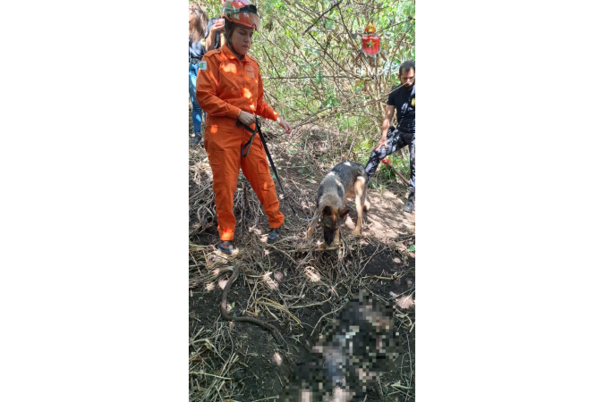 Corpo foi encontrado no Areal - (crédito: CBMDF/Divulgação) Corpo foi encontrado no Areal - (crédito: CBMDF/Divulgação)