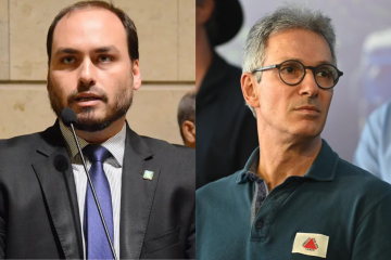 Um dia após lançamento de Zema ao Planalto, Carlos Bolsonaro ataca governadores pré-candidatos -  (crédito: Renan Olaz/CMRJ/Leandro Couri/EM/DA.Press)