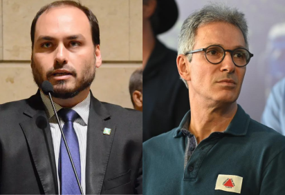 Um dia após lançamento de Zema ao Planalto, Carlos Bolsonaro ataca governadores pré-candidatos -  (crédito: Renan Olaz/CMRJ/Leandro Couri/EM/DA.Press)