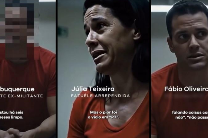 A peça não está mais disponível nas duas redes sociais - (crédito: Reprodução) A peça não está mais disponível nas duas redes sociais - (crédito: Reprodução)