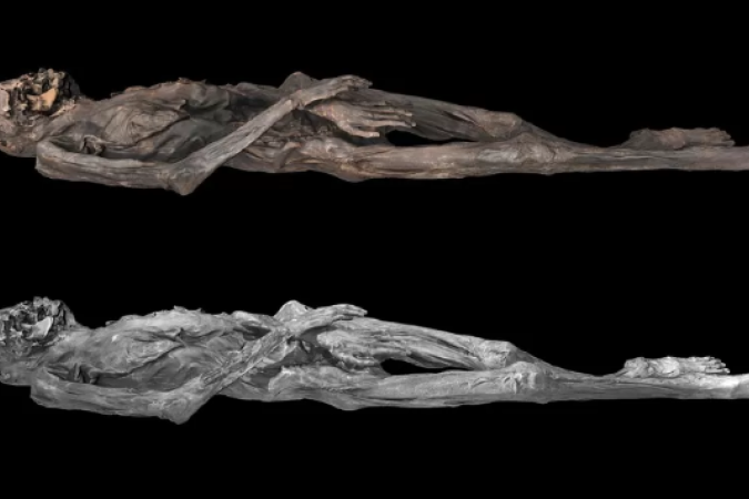 Imagens revelam tatuagens em múmia siberiana de 2 mil anos - (crédito: Reprodução / Antiquity) Imagens revelam tatuagens em múmia siberiana de 2 mil anos - (crédito: Reprodução / Antiquity)