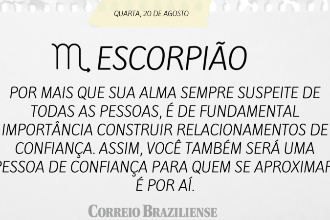 Horóscopo deste sábado (23/8)