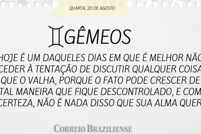 Horóscopo deste sábado (23/8)