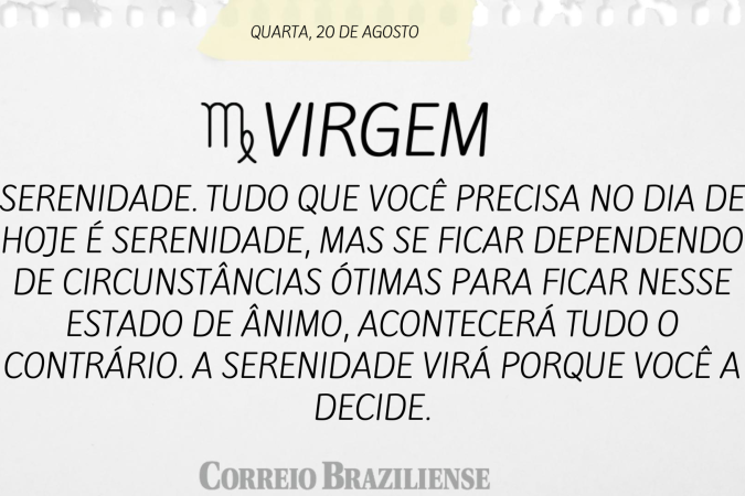 Horóscopo deste sábado (23/8)