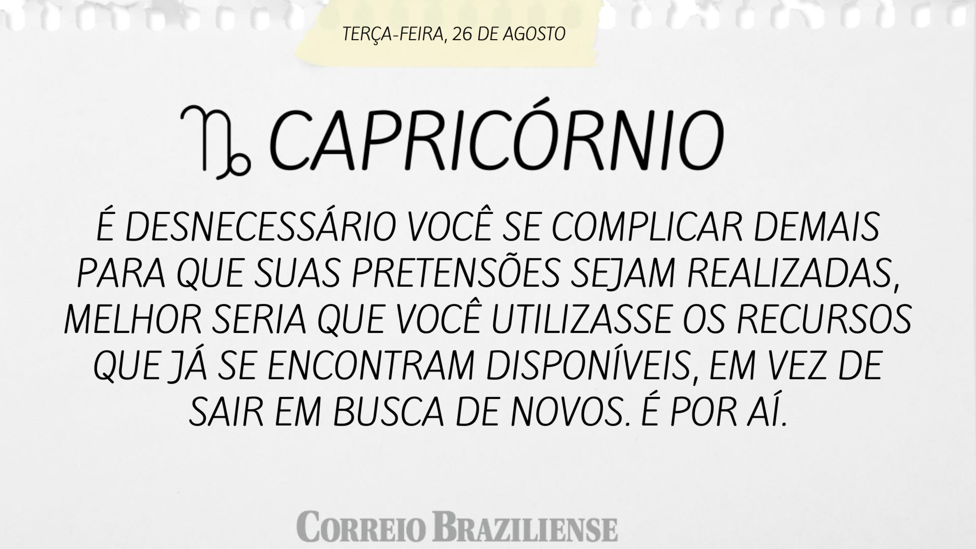 Horóscopo desta terça