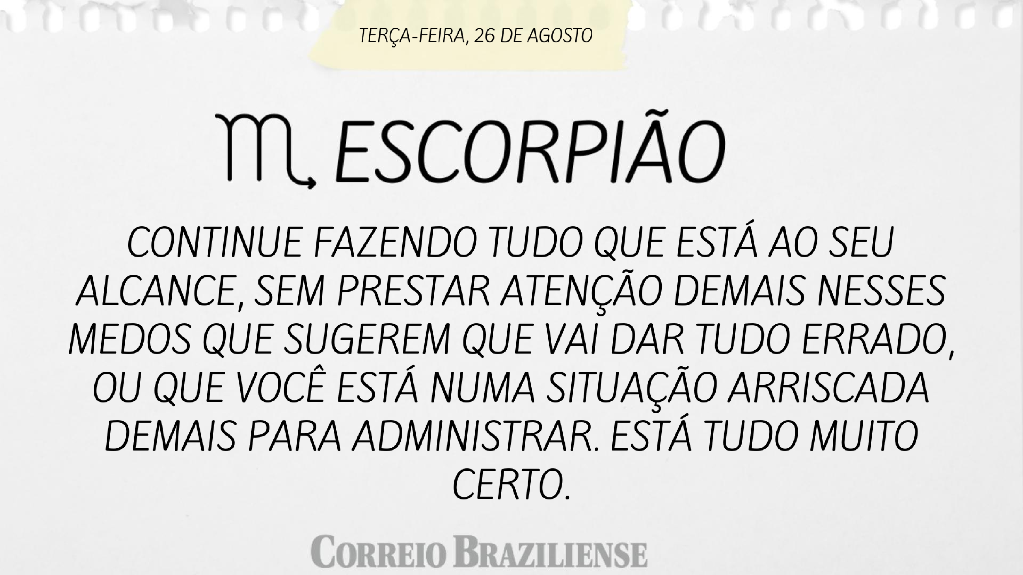 Horóscopo desta terça