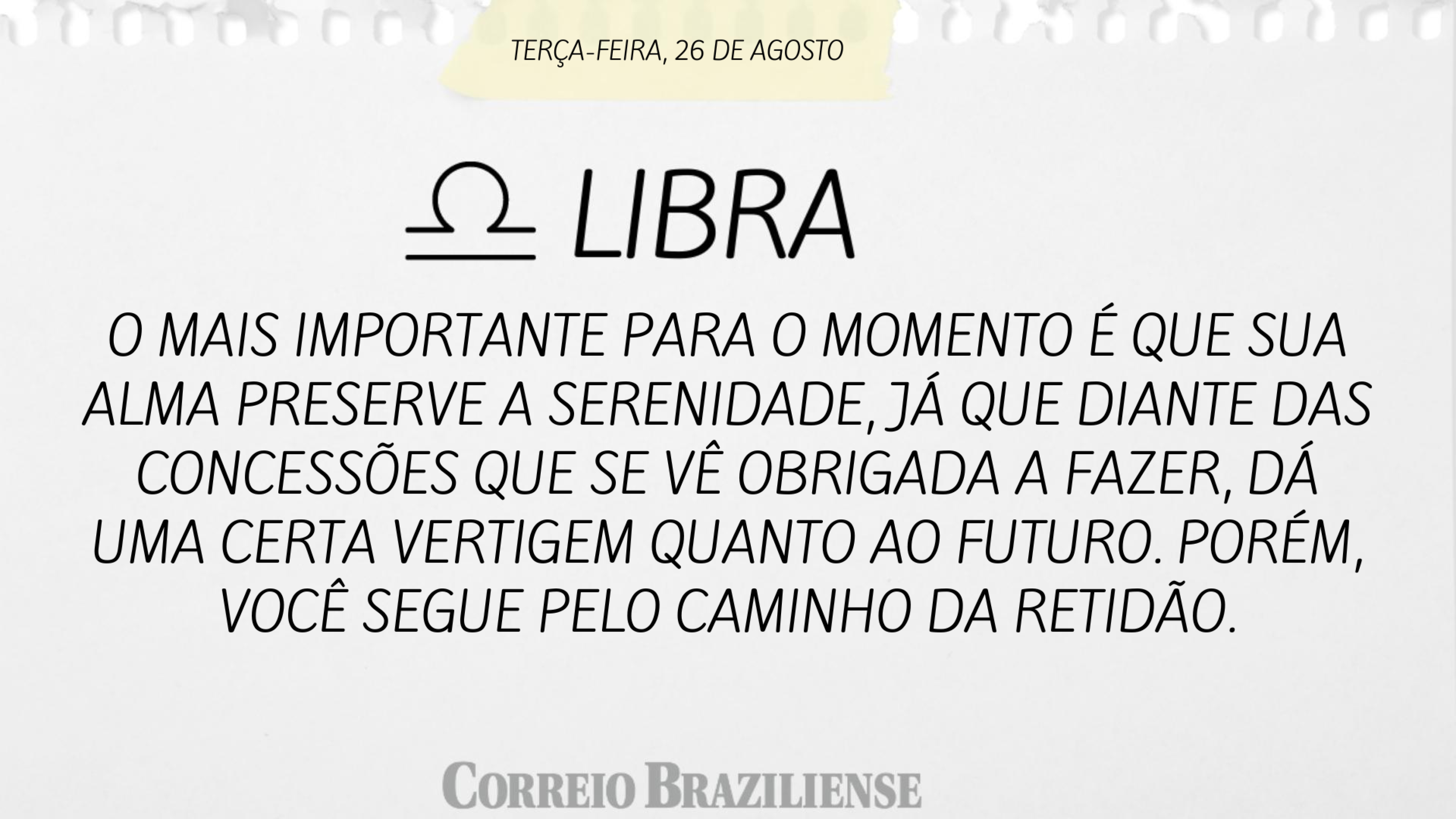 Horóscopo desta terça