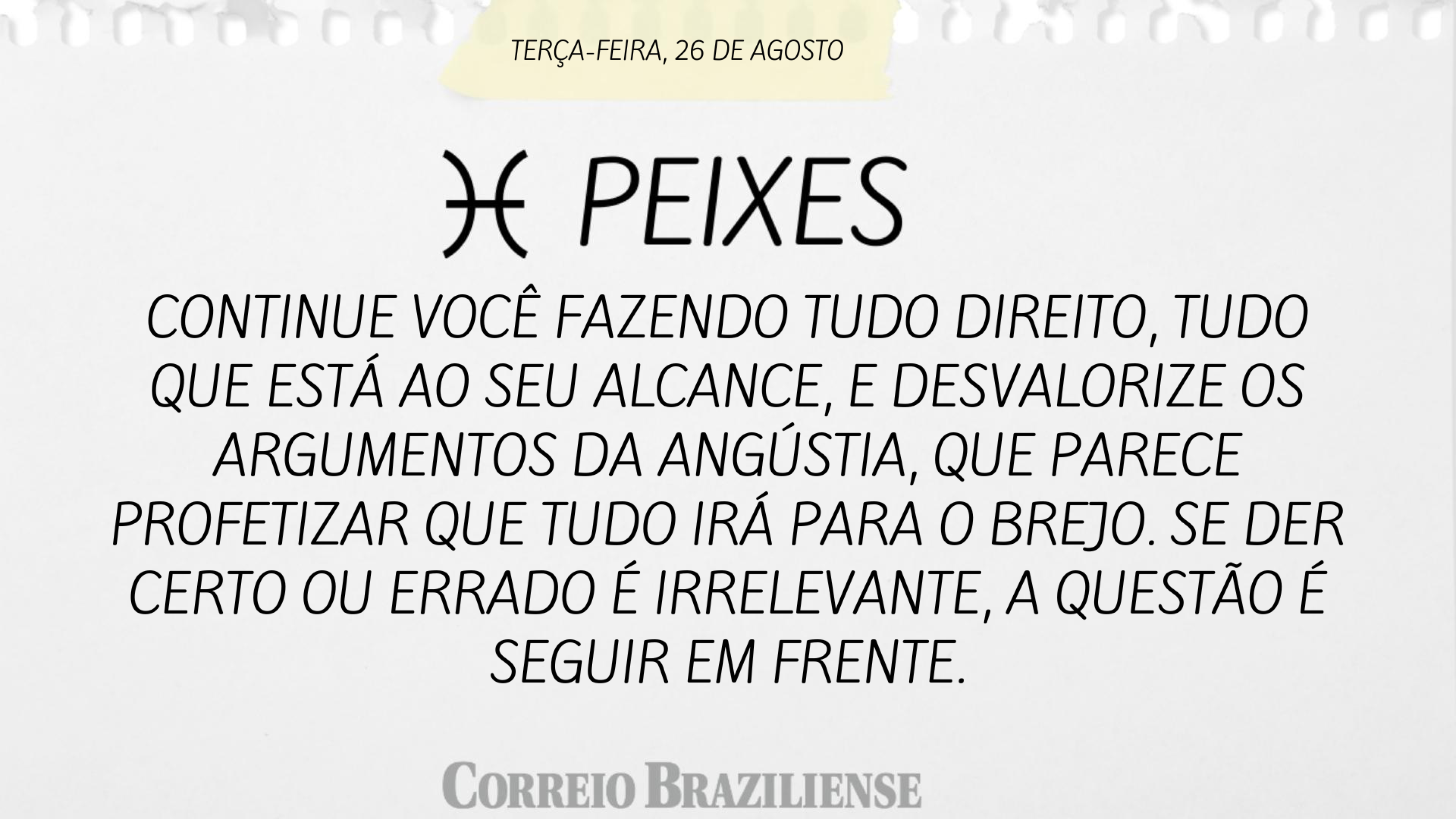 Horóscopo desta terça