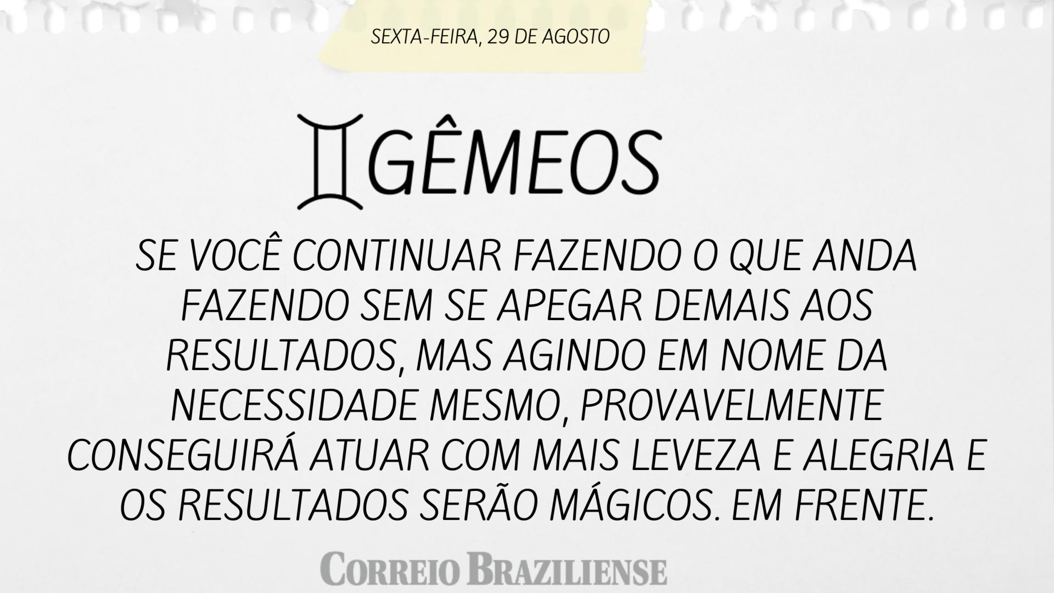 Horóscopo desta sexta