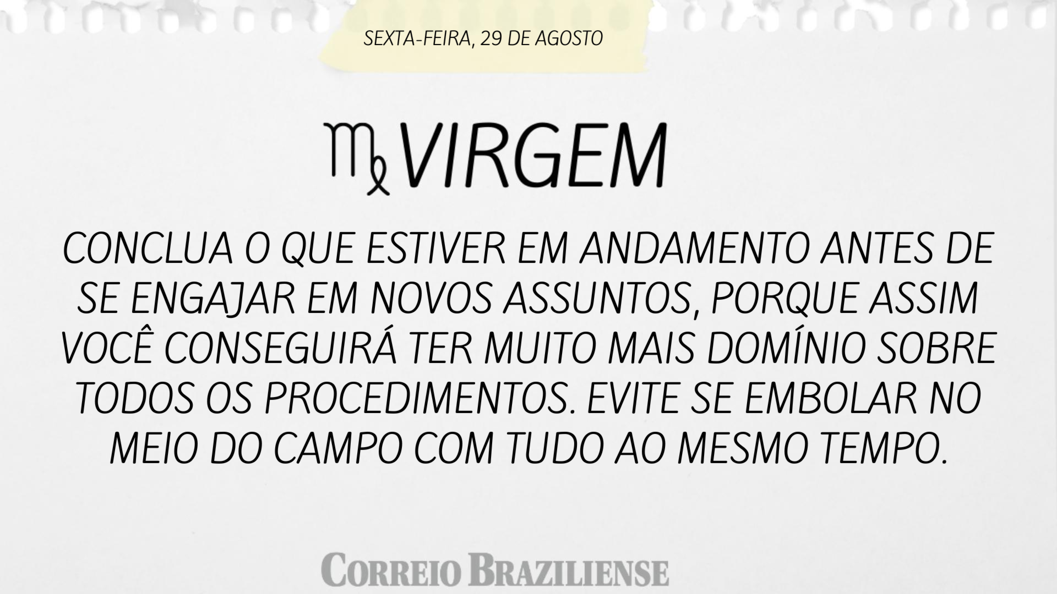 Horóscopo desta sexta