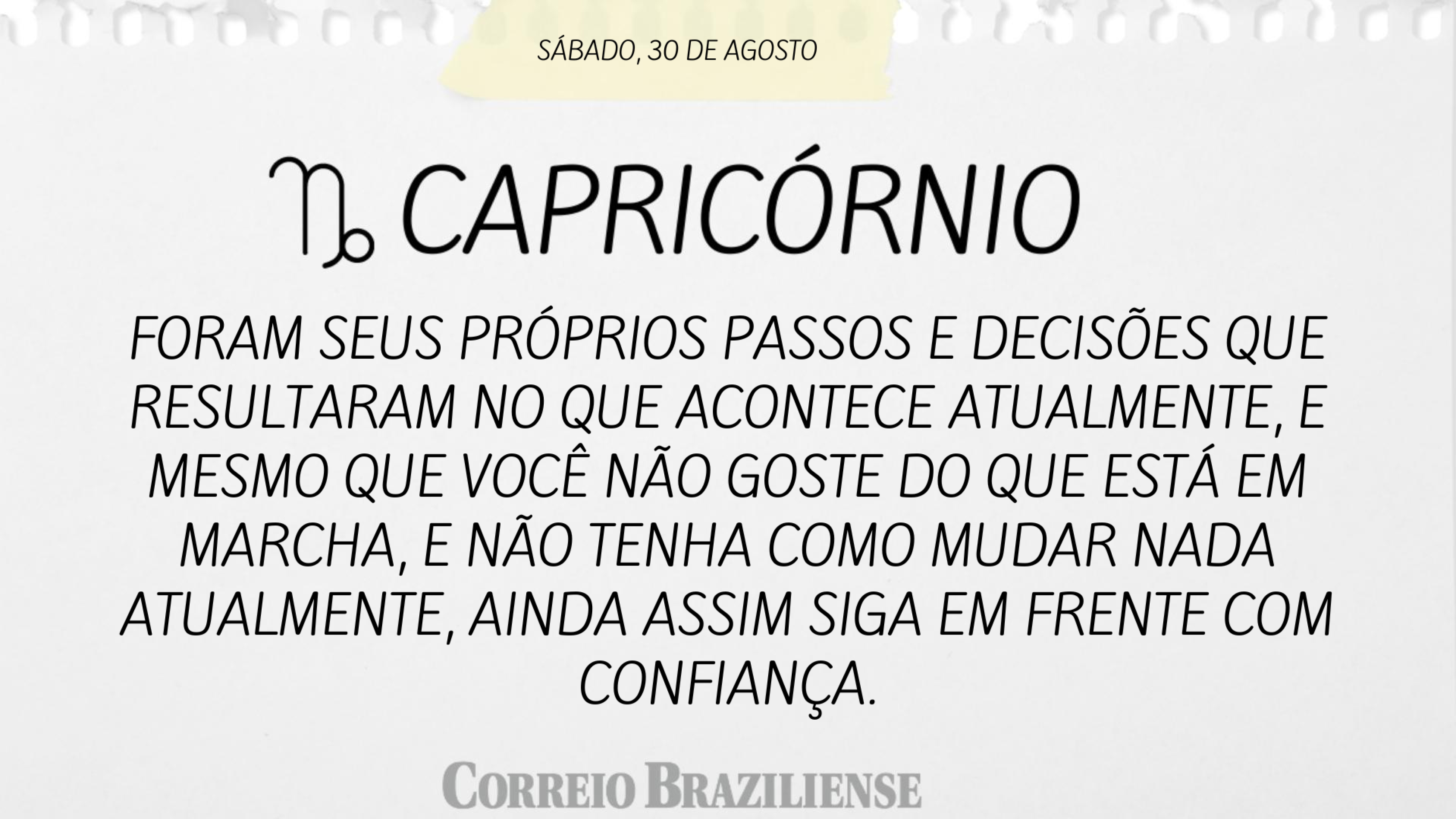 Horóscopo deste sábado