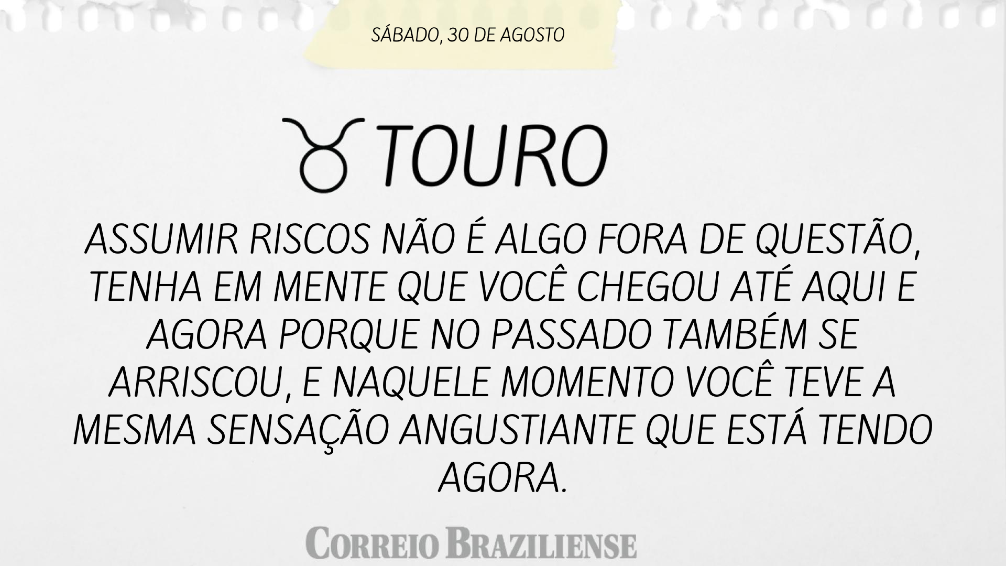 Horóscopo deste sábado