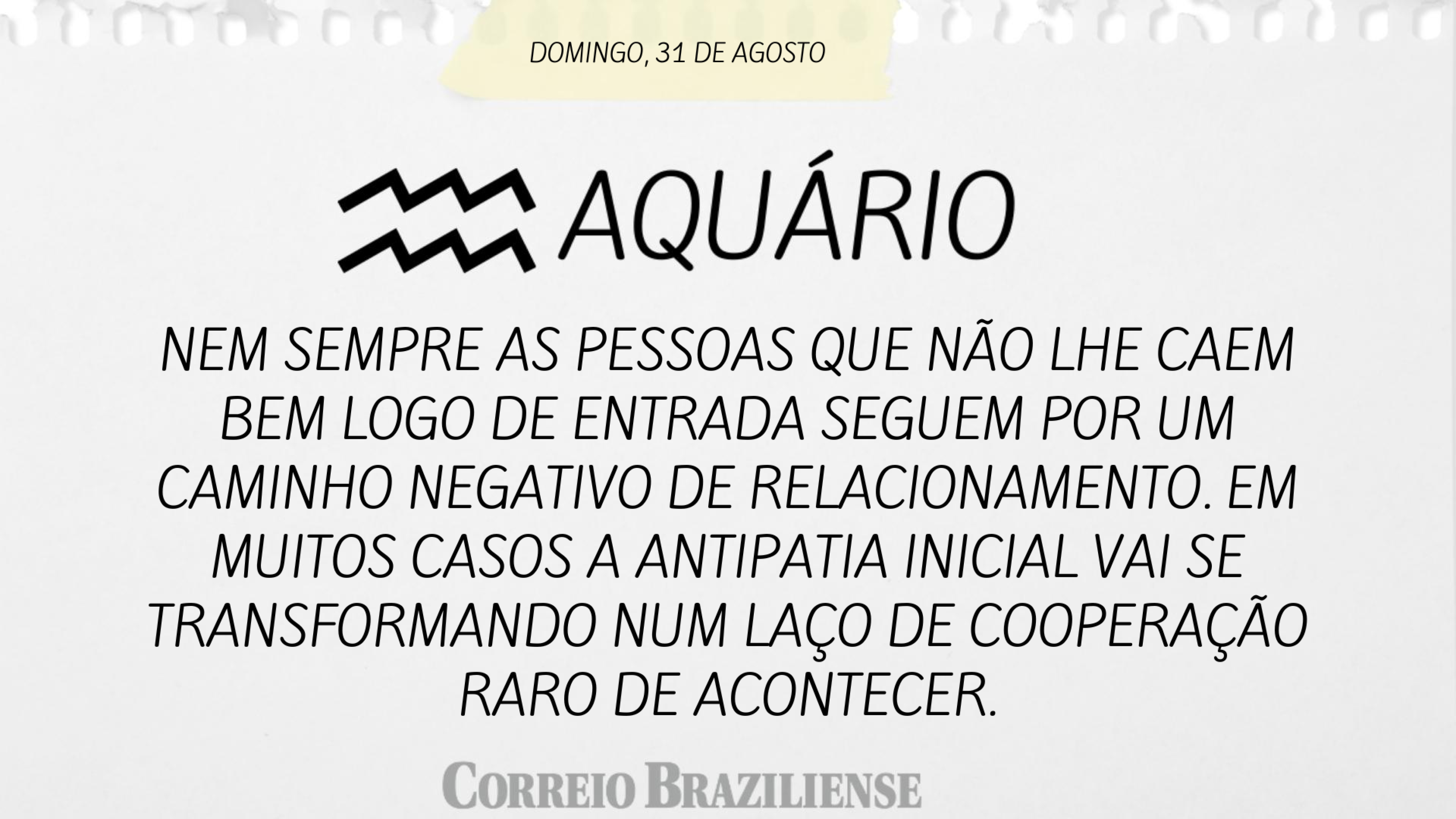 Horóscopo deste domingo