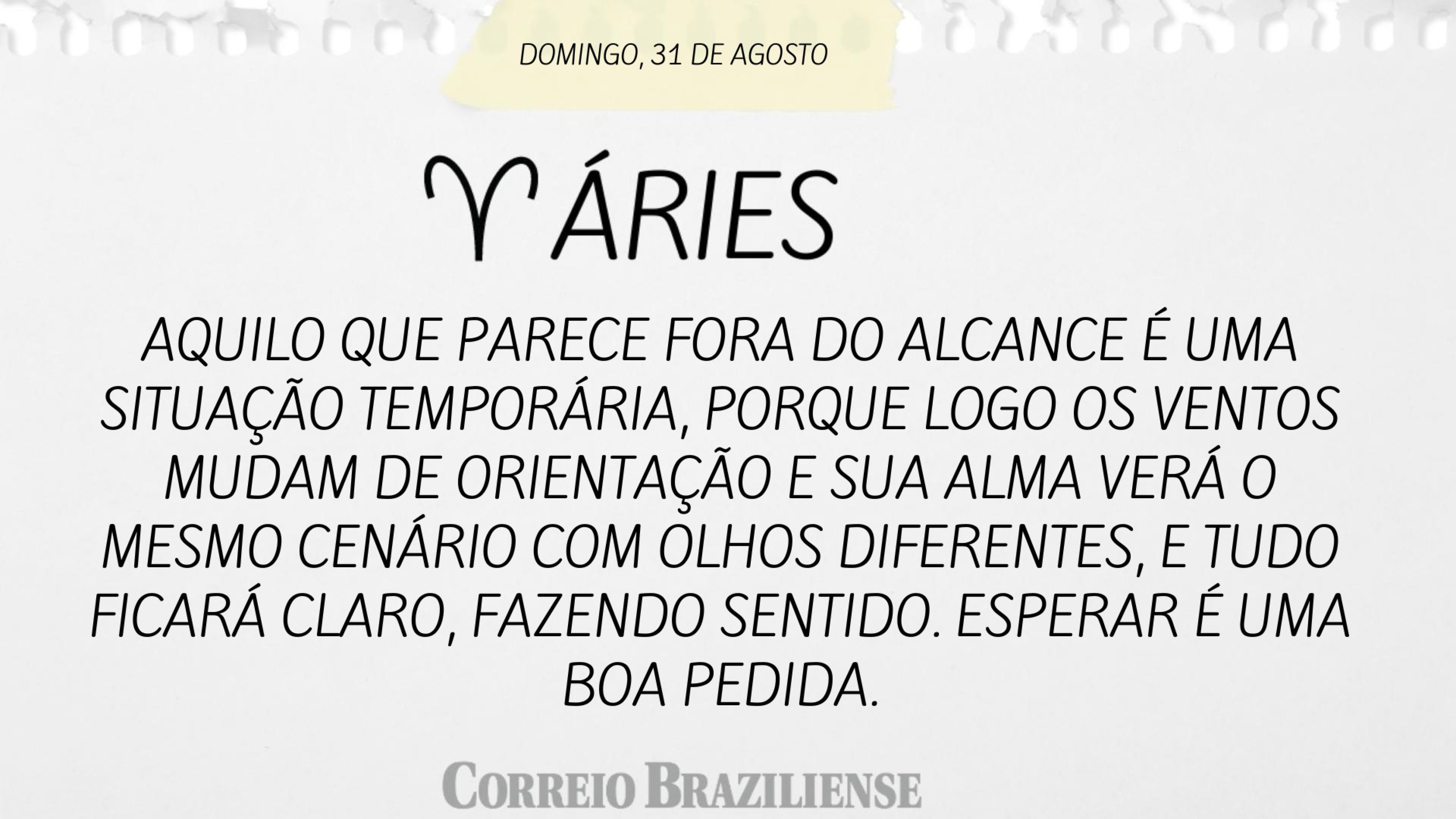 Horóscopo deste domingo