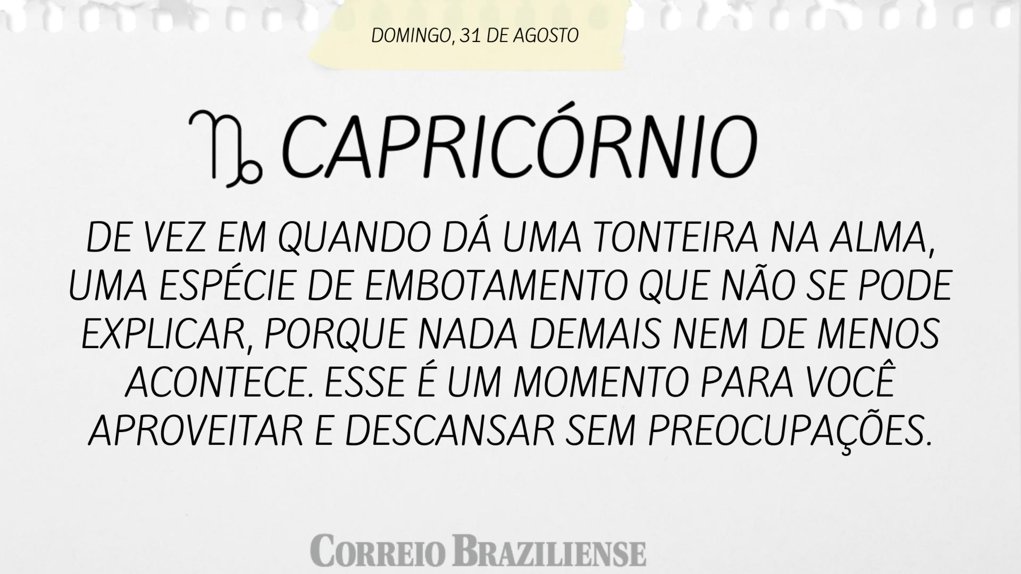 Horóscopo deste domingo