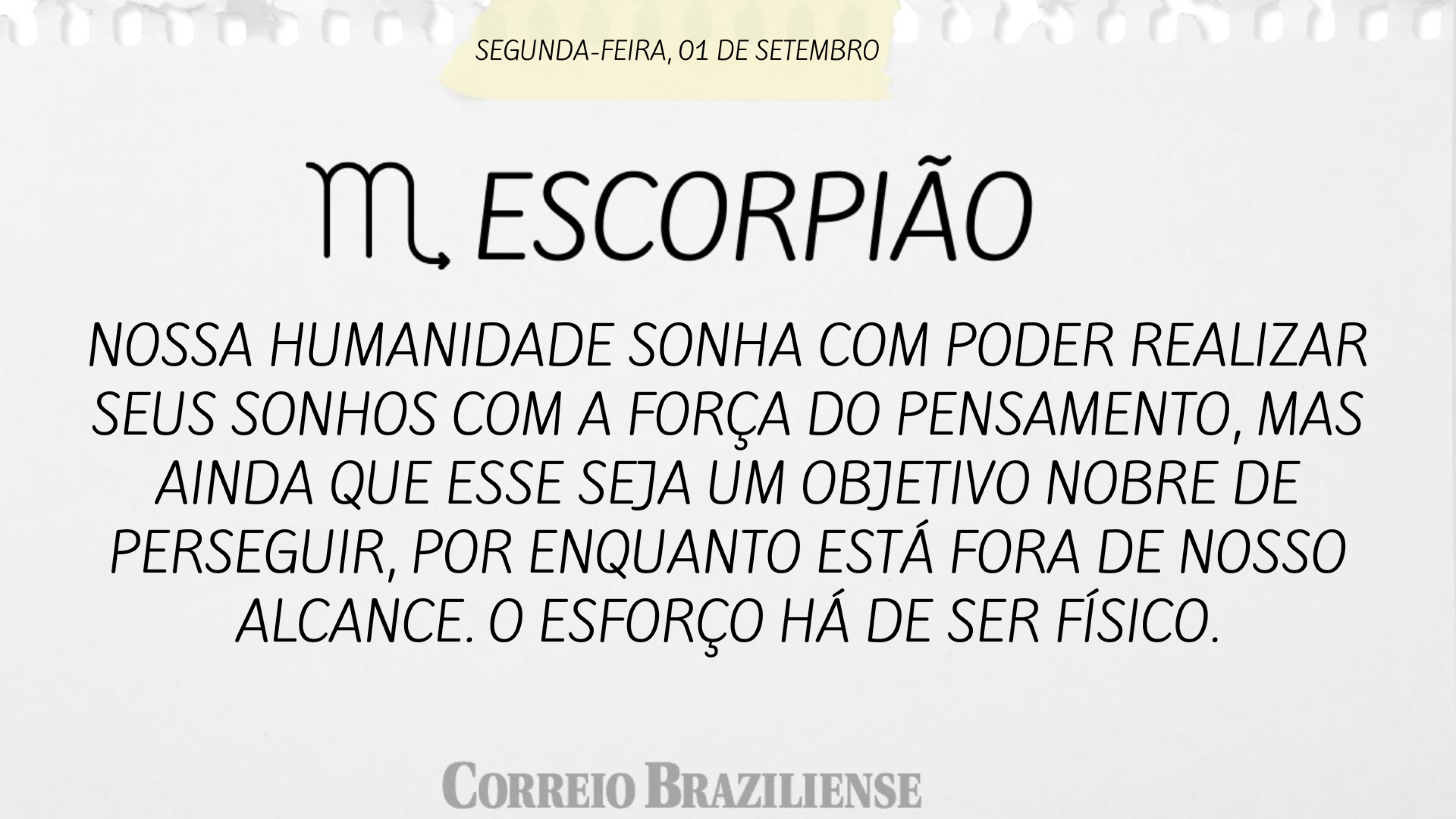 Hor&oacute;scopo desta segunda-feira