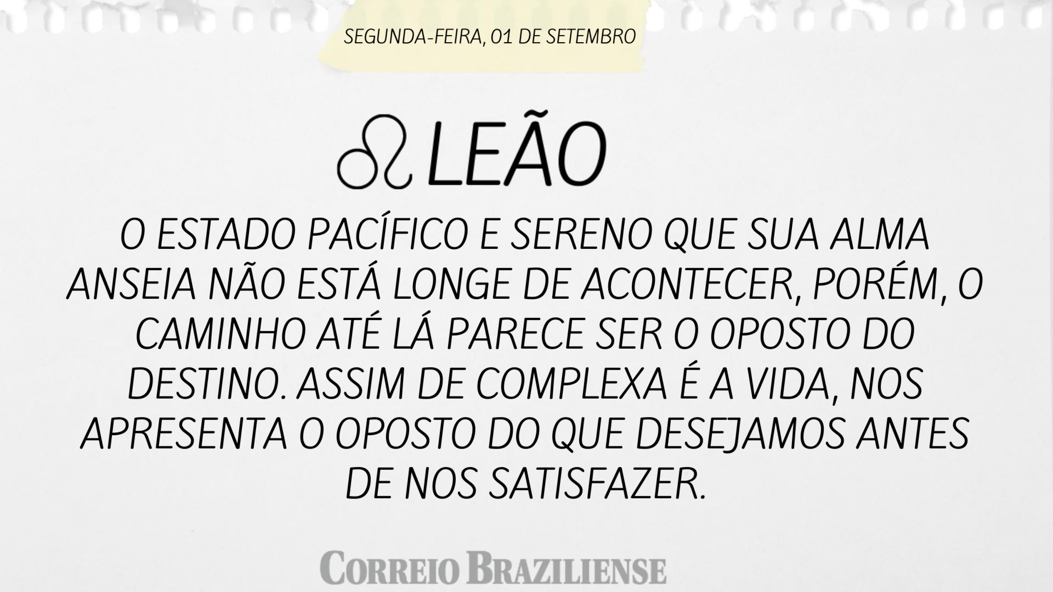 Hor&oacute;scopo desta segunda-feira
