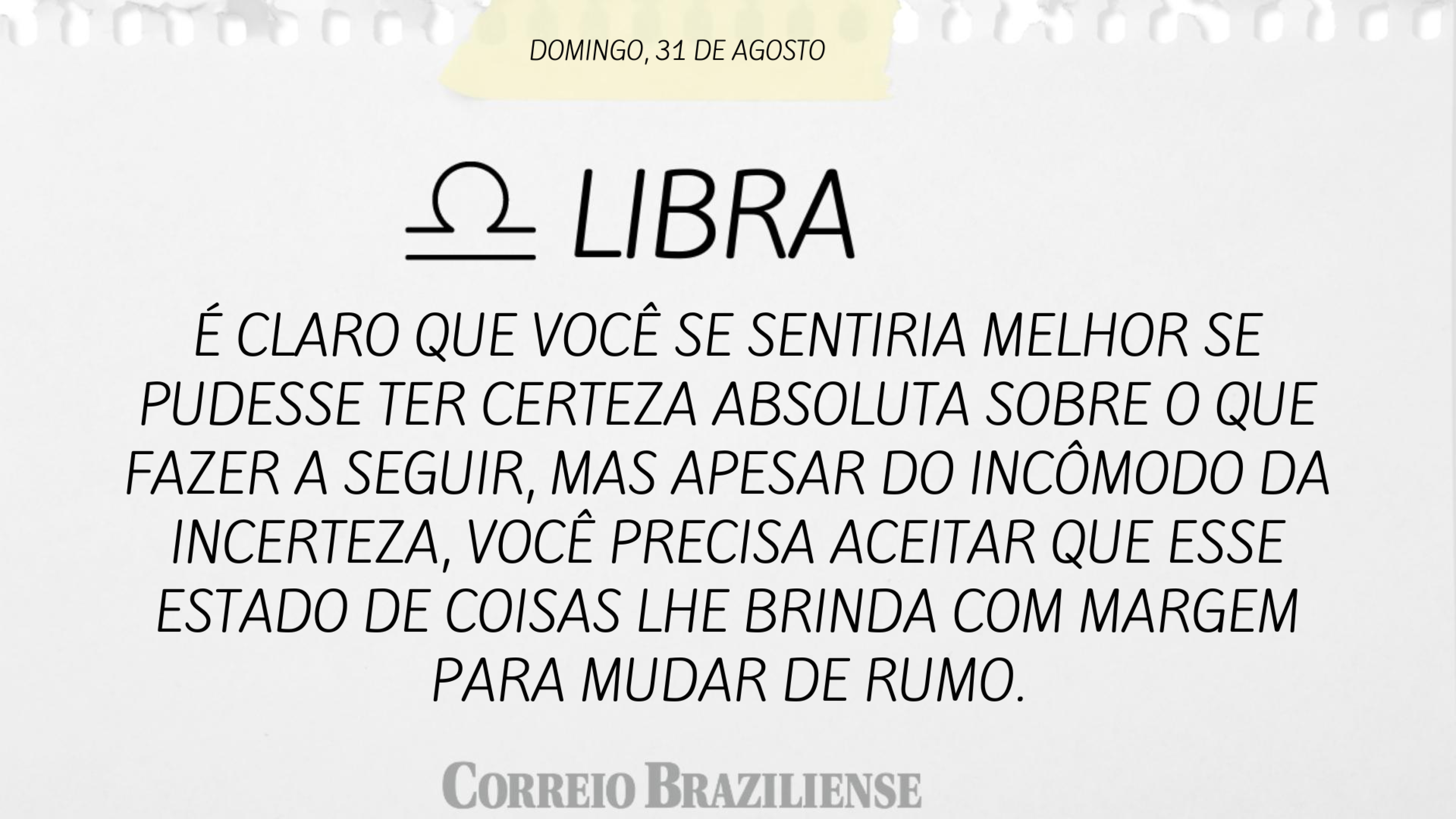 Horóscopo deste domingo