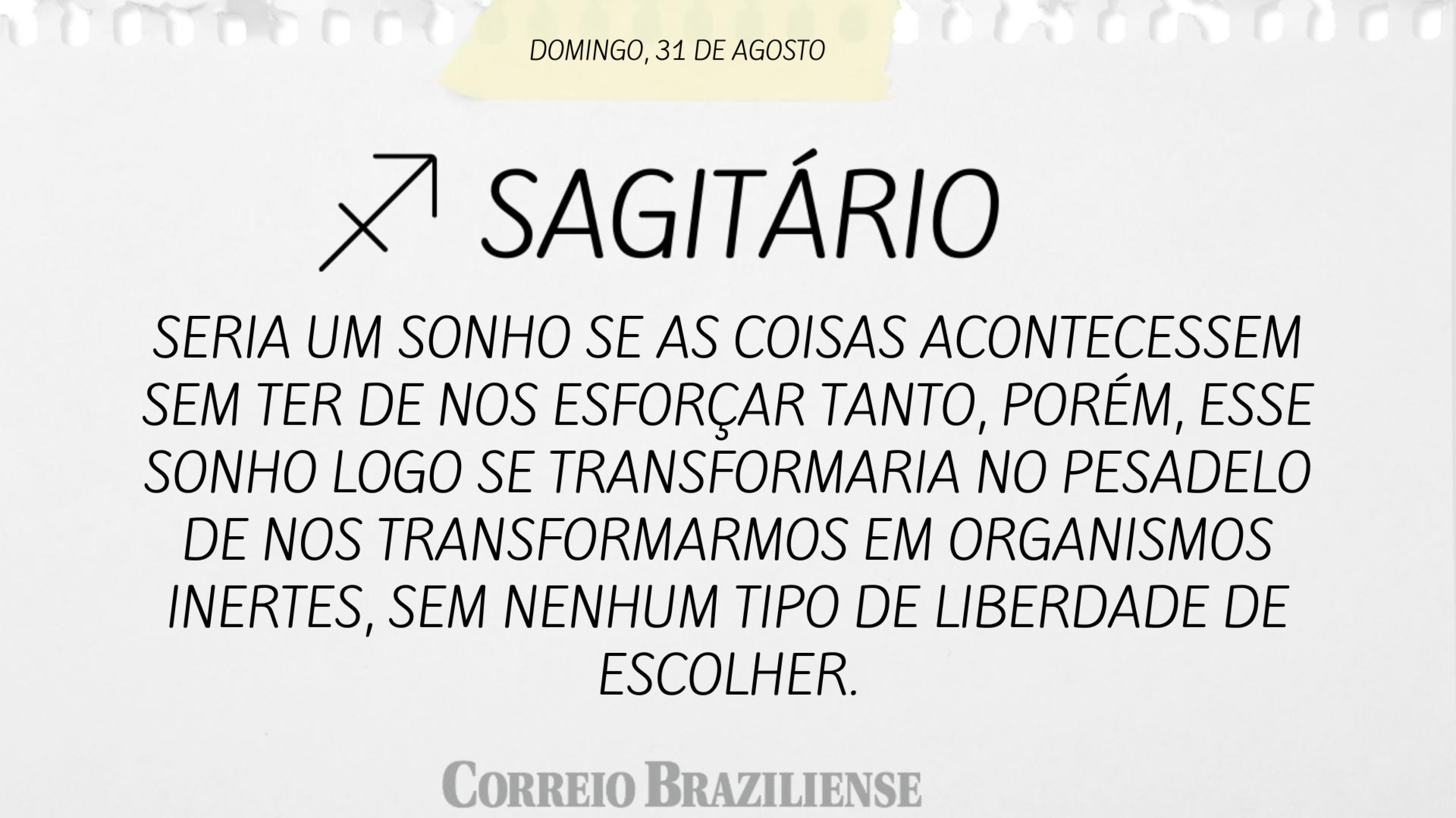 Horóscopo deste domingo