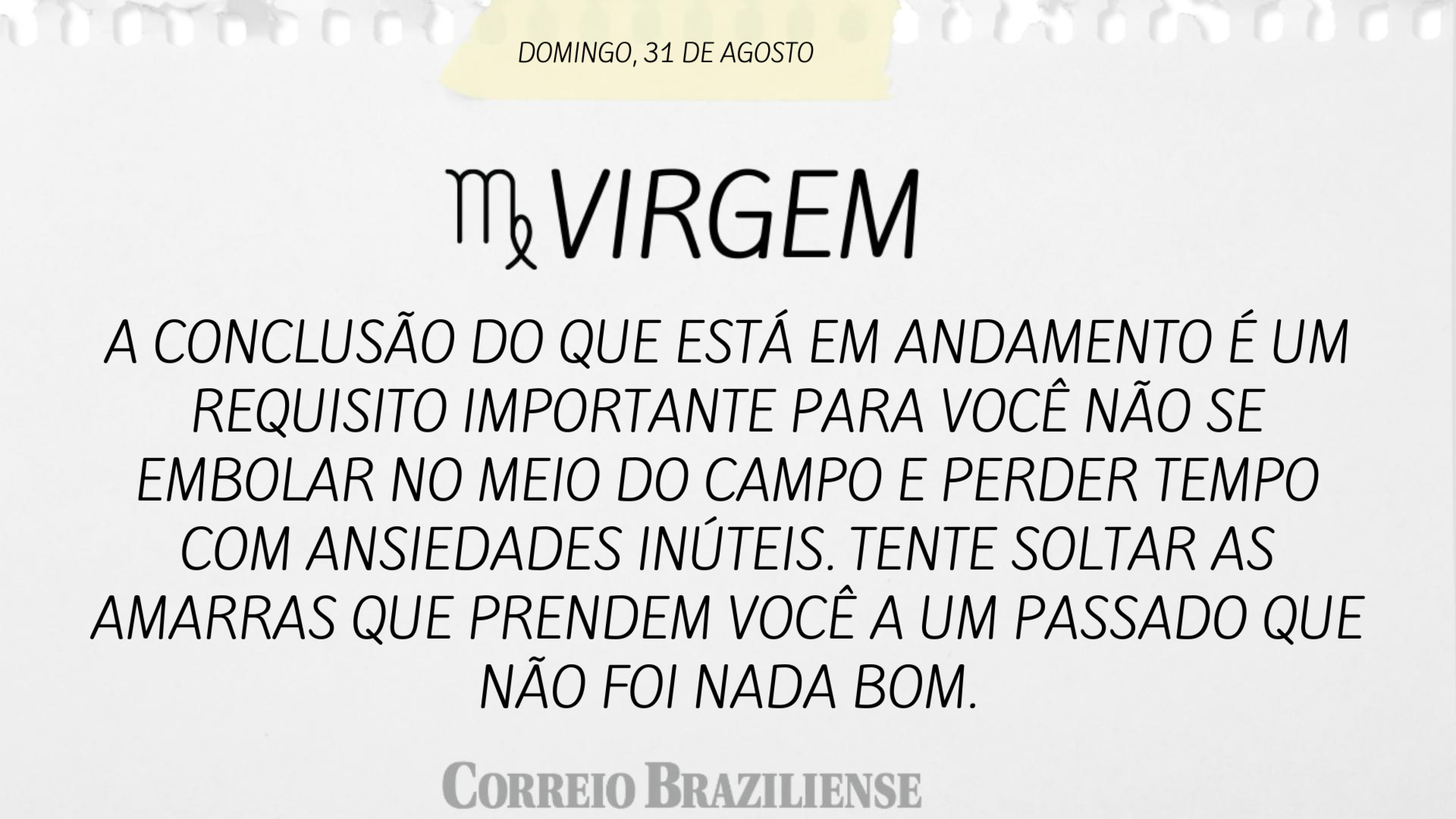 Horóscopo deste domingo