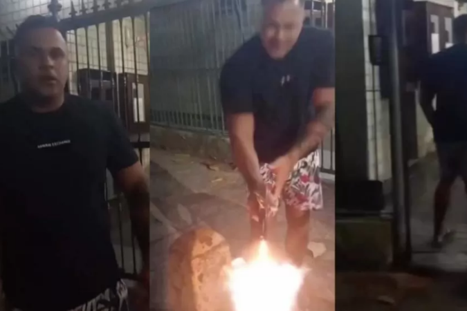 Um mandado de prisão temporária contra o agente já havia sido expedido pelo Plantão Judiciário. Na tarde deste domingo, no entanto, o policial se entregou às autoridades na Cidade da Polícia, conforme confirmação da Polícia Civil -  (crédito: Reprodução)