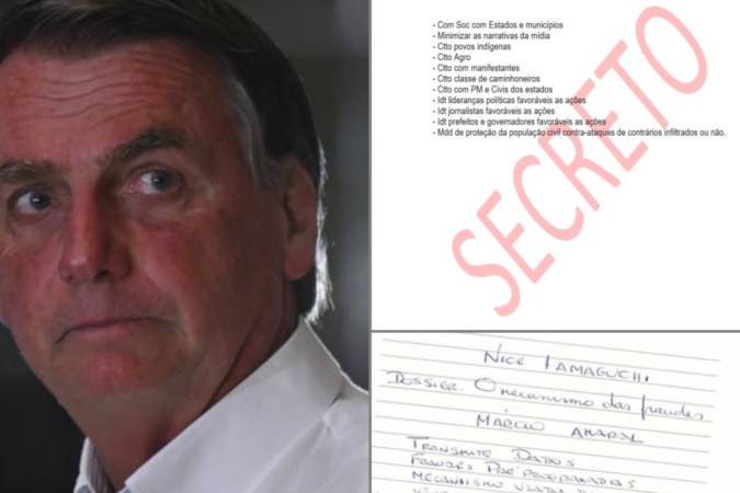 Reprodução de uma página do caderno encontrado na casa de Augusto Heleno — com transcrição do conteúdo feita pela PGR -  (crédito: Reprodução/PGR)