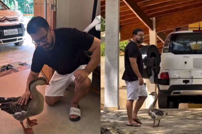 Ganso adota homem que alugou chácara com a família