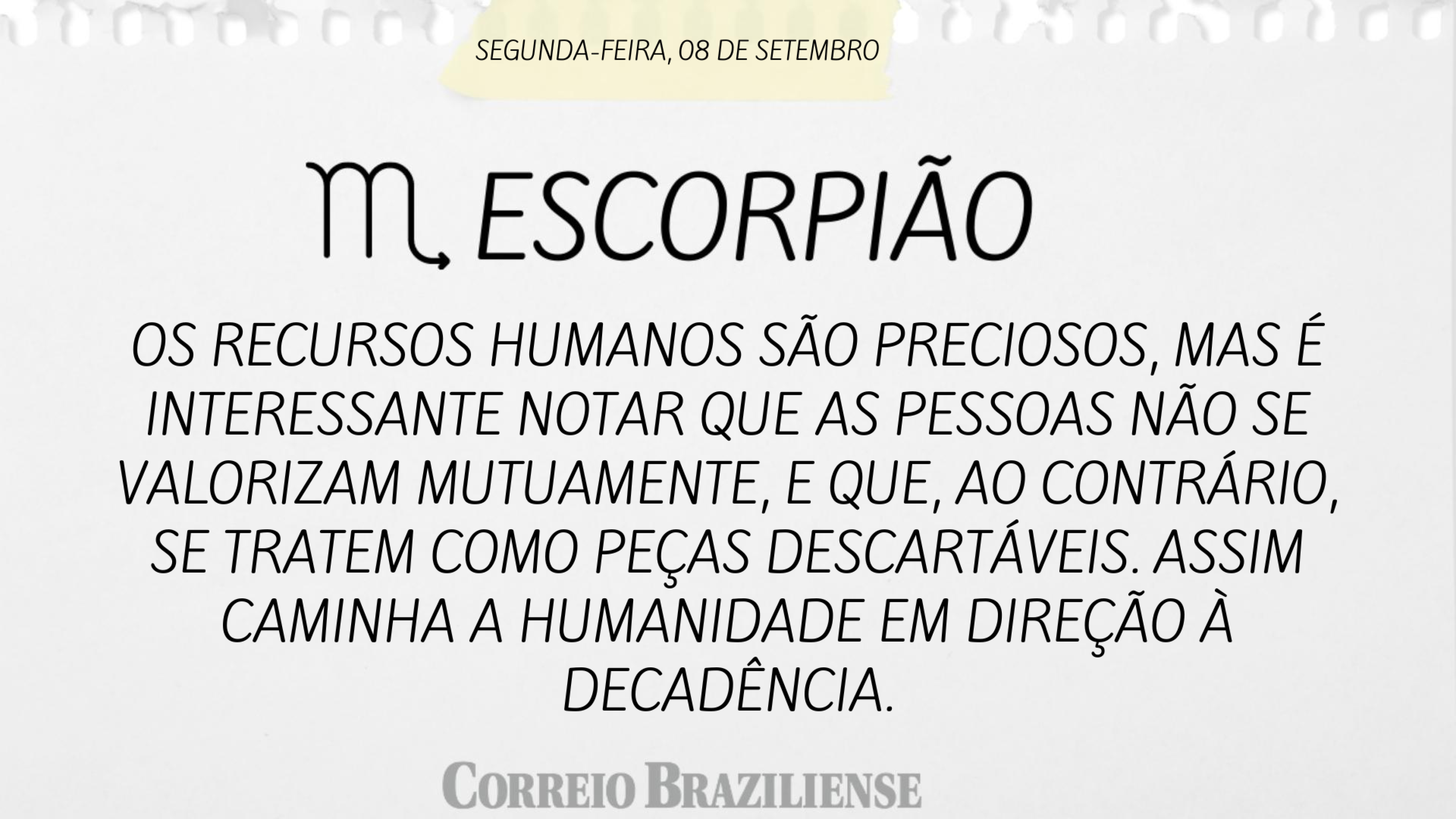 Hor&oacute;scopo desta segunda