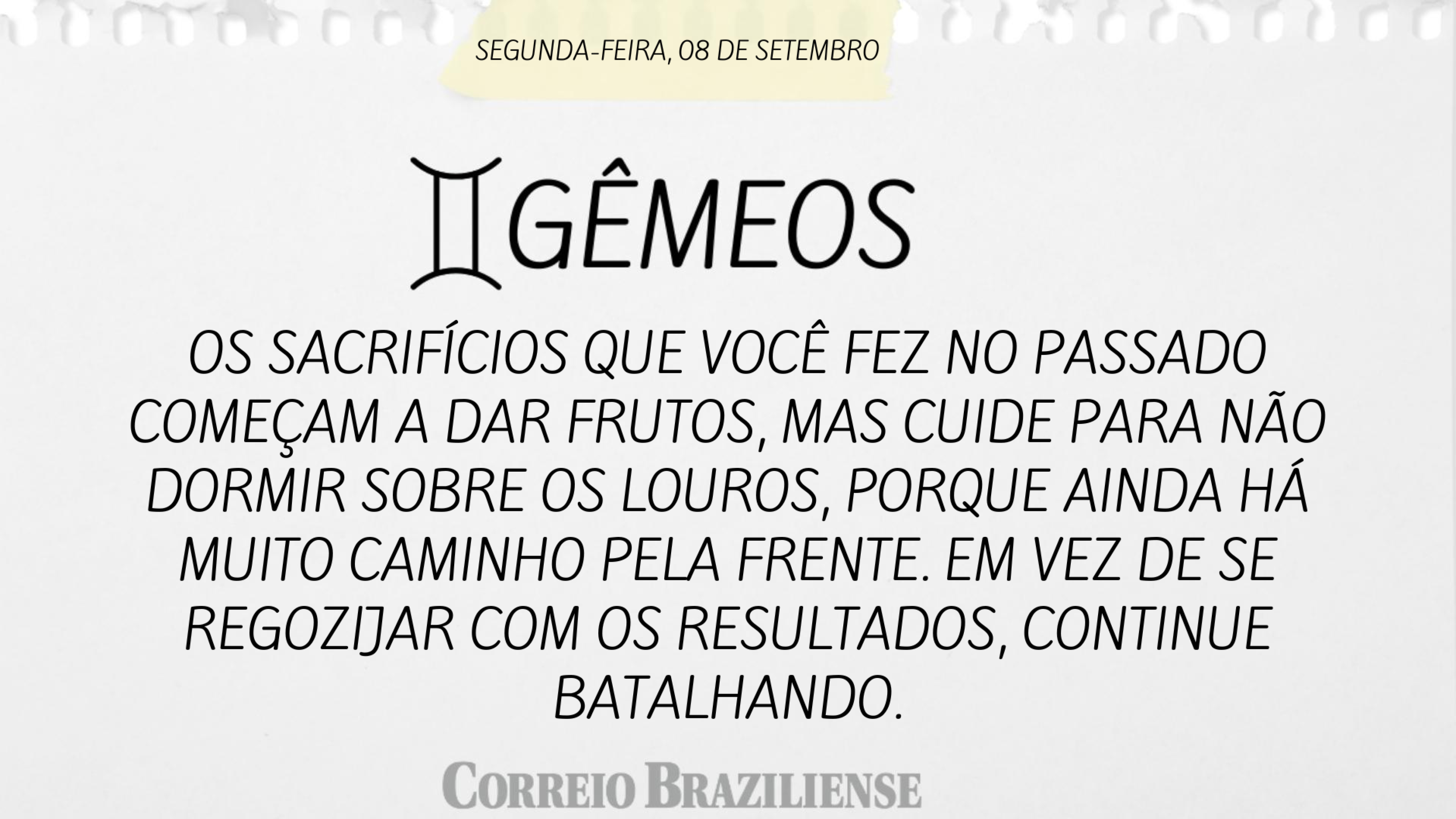 Hor&oacute;scopo desta segunda