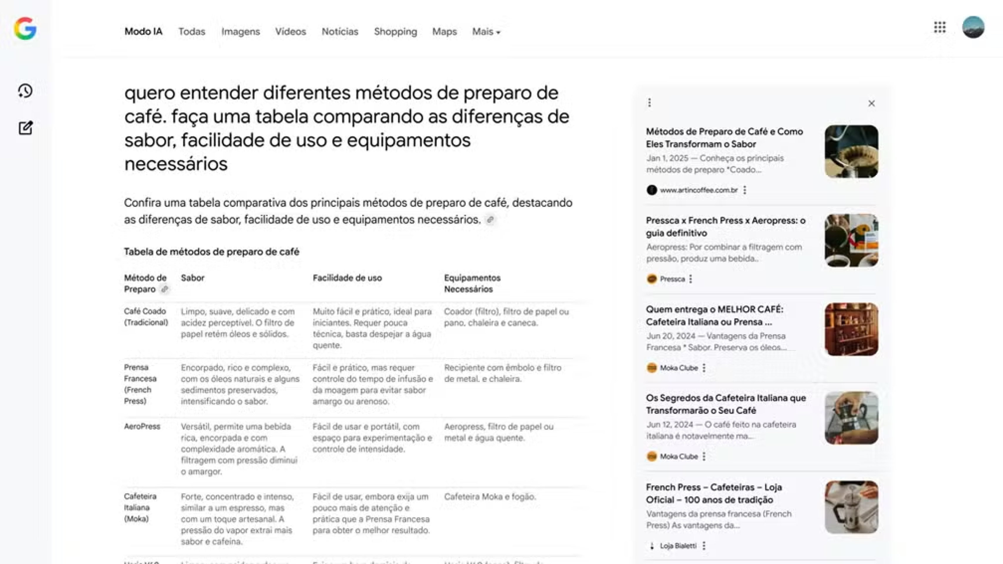 Entenda a nova versão do buscador do Google em Modo IA