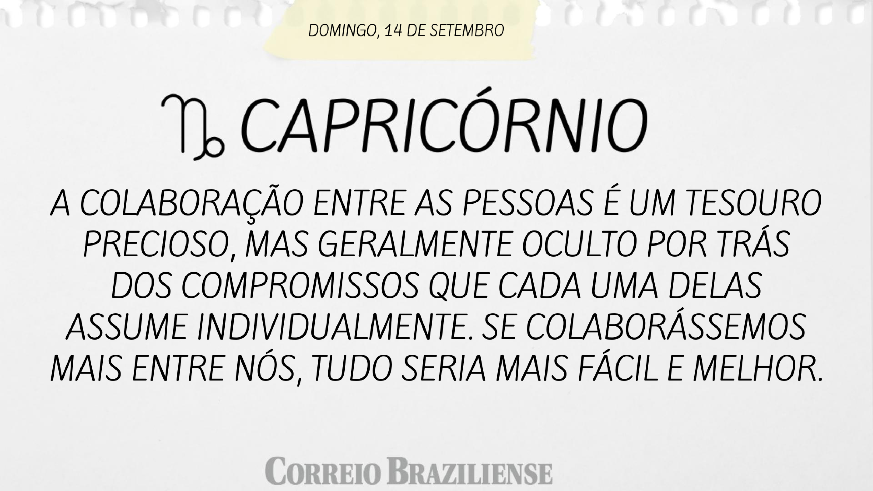 Hor&oacute;scopo | 14 de setembro