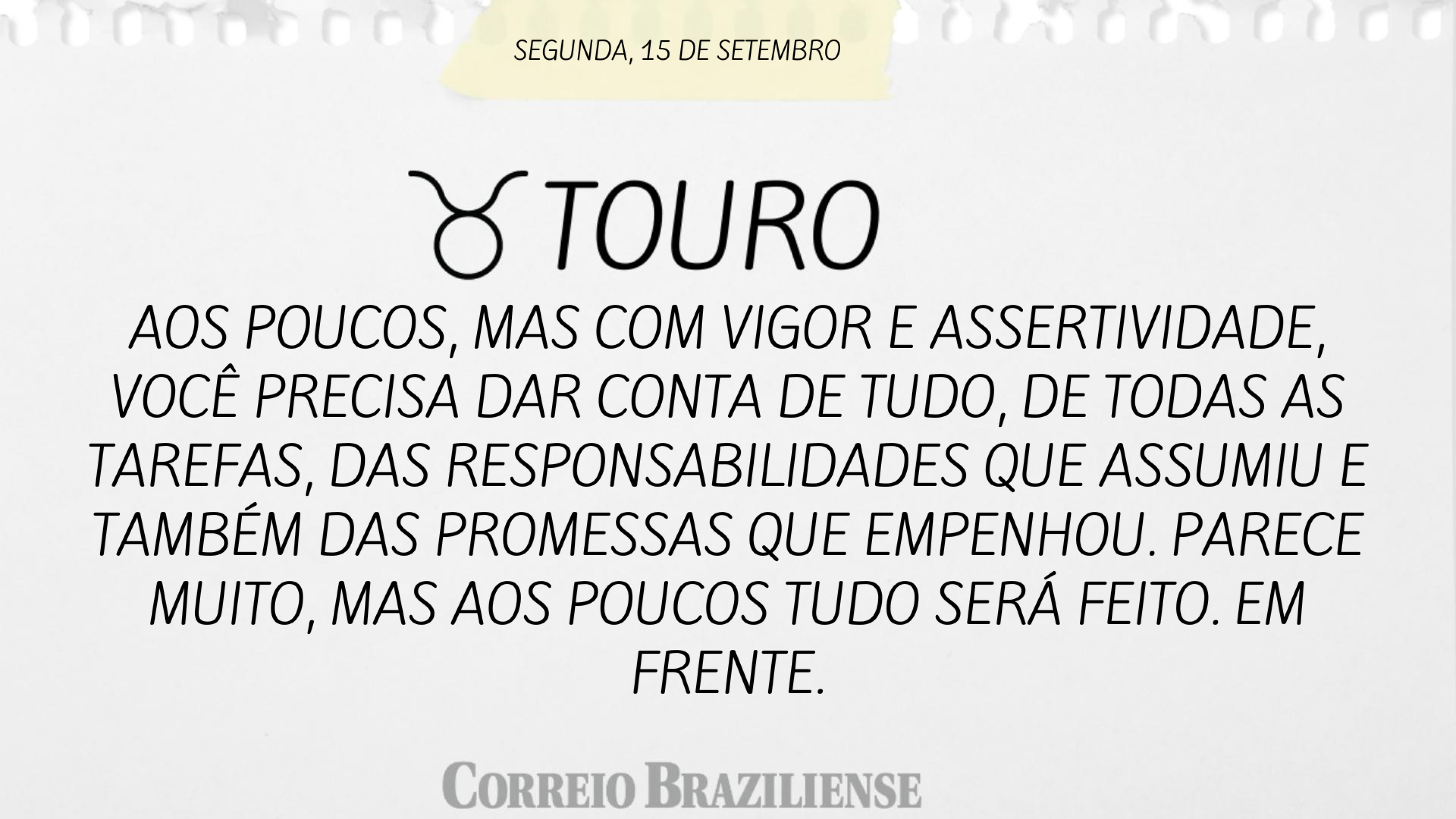 Hor&oacute;scopo | 15 de setembro