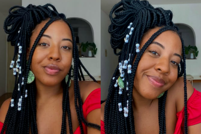 Através das redes sociais, a jovem anunciou a indicação ao prêmio. Afirmou, também, repassar na memória as dificuldades enfrentadas durante o início da trajetória -  (crédito: Reprodução / Redes sociais)