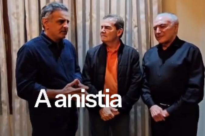 O relator do PL da anistia, Paulinho da Força se reuniu com o ex-presidente Michel Temer e com o deputado federal Aécio Neves na noite desta quinta-feira (18/9) para discutir os termos do projeto - (crédito: Reprodução Instagram @deputadofederalpaulinho) O relator do PL da anistia, Paulinho da Força se reuniu com o ex-presidente Michel Temer e com o deputado federal Aécio Neves na noite desta quinta-feira (18/9) para discutir os termos do projeto - (crédito: Reprodução Instagram @deputadofederalpaulinho)