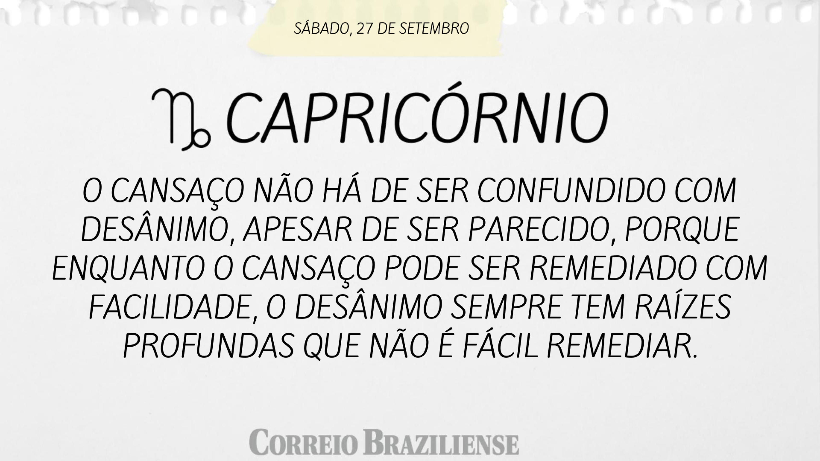 Horóscopo deste sábado