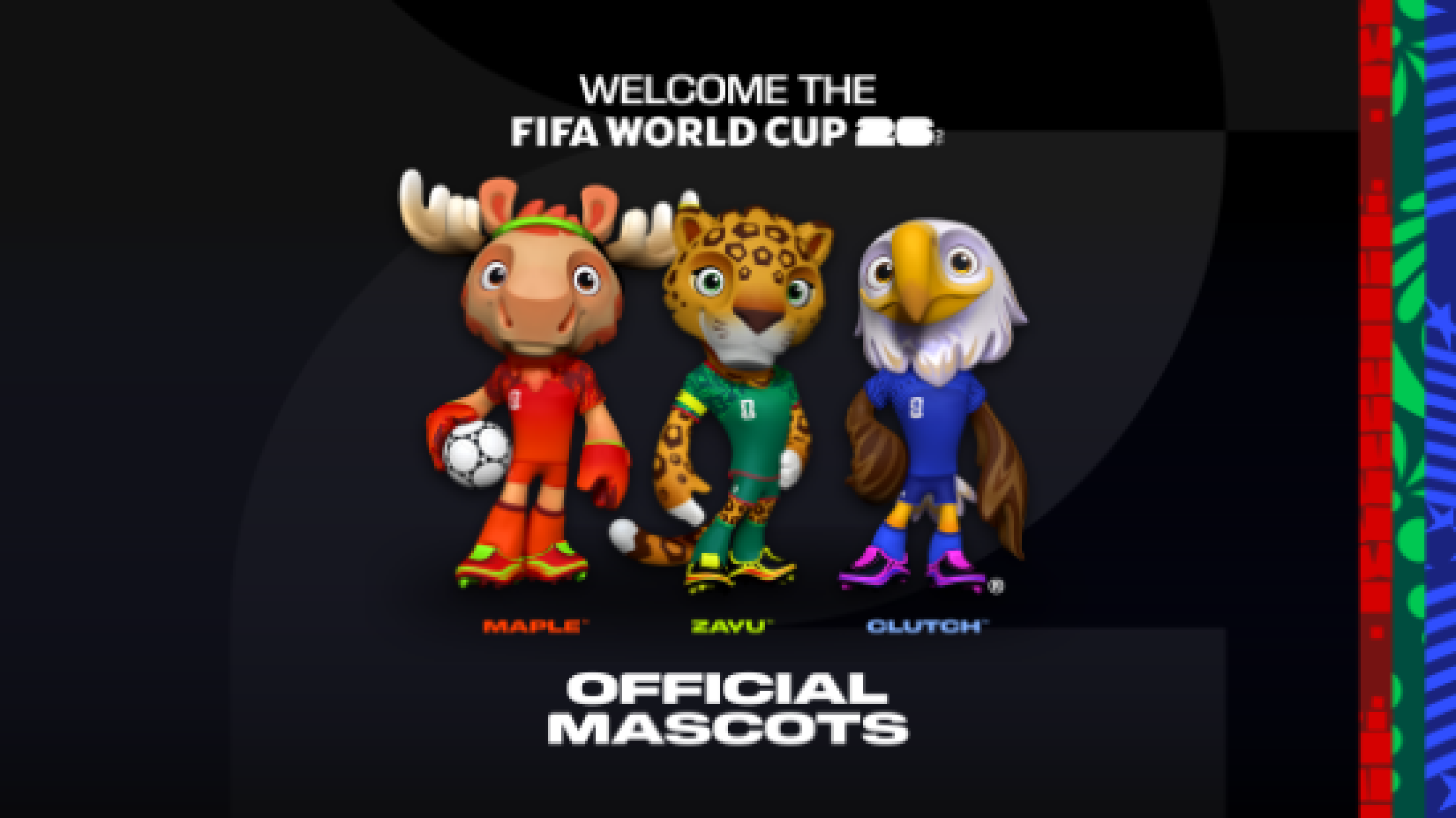 Copa do Mundo: conheça Maple, Zayu e Clutch, as três mascotes de 2026
