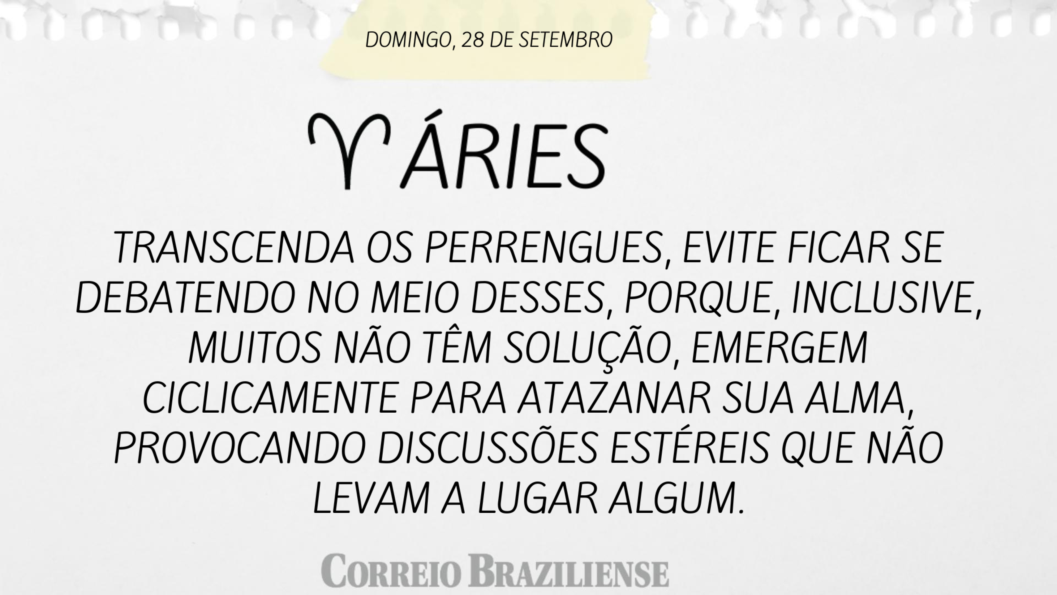 Horóscopo deste domingo