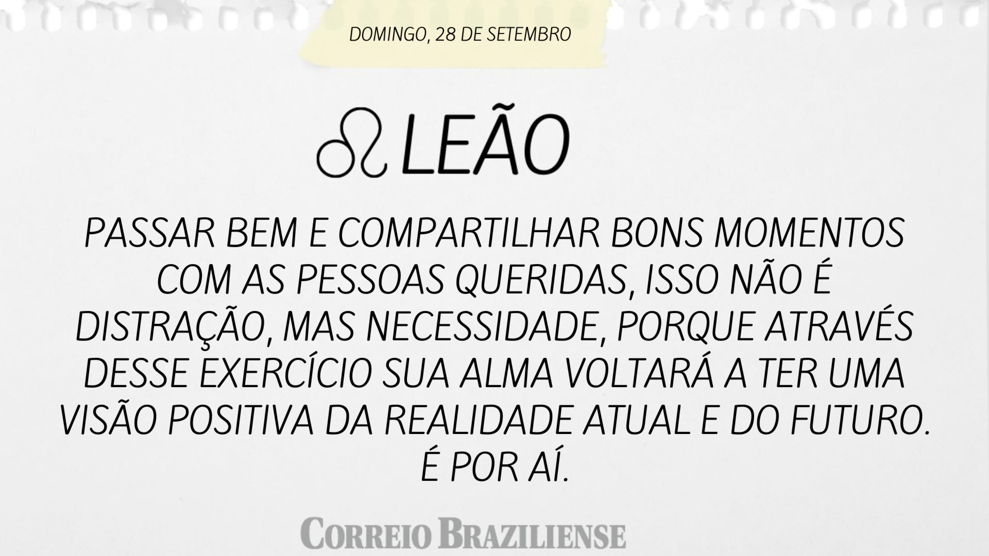 Horóscopo deste domingo