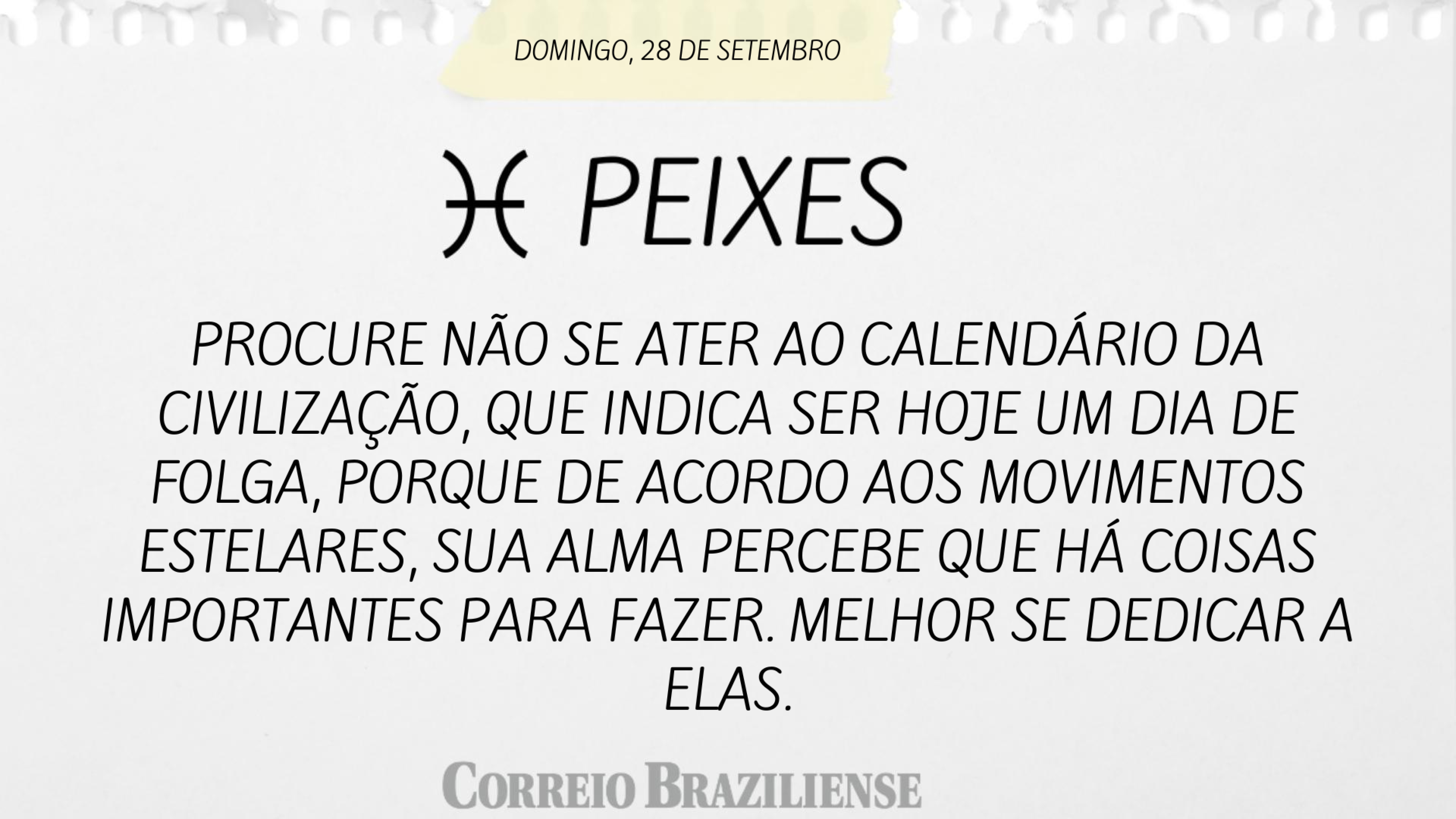 Horóscopo deste domingo