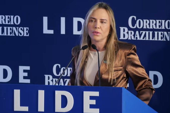 Celina Leão durante o 3º Brasília Summit -  (crédito: Reprodução/YouTube)