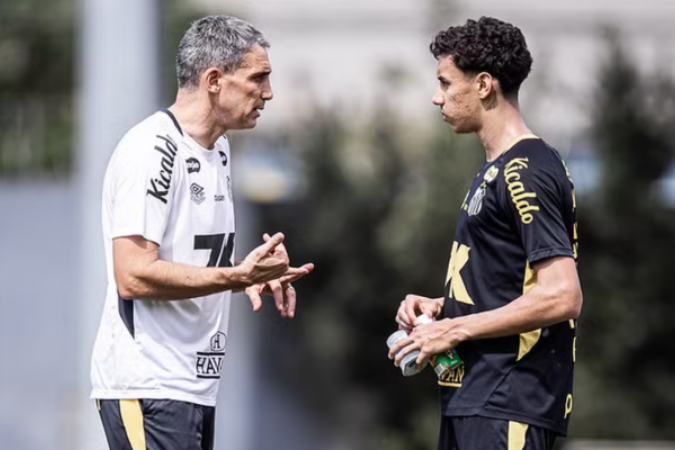 Gabriel Bontempo pode fazer o seu primeiro jogo com Vojvoda - (crédito: Foto: Raul Baretta/ Santos FC) Gabriel Bontempo pode fazer o seu primeiro jogo com Vojvoda - (crédito: Foto: Raul Baretta/ Santos FC)
