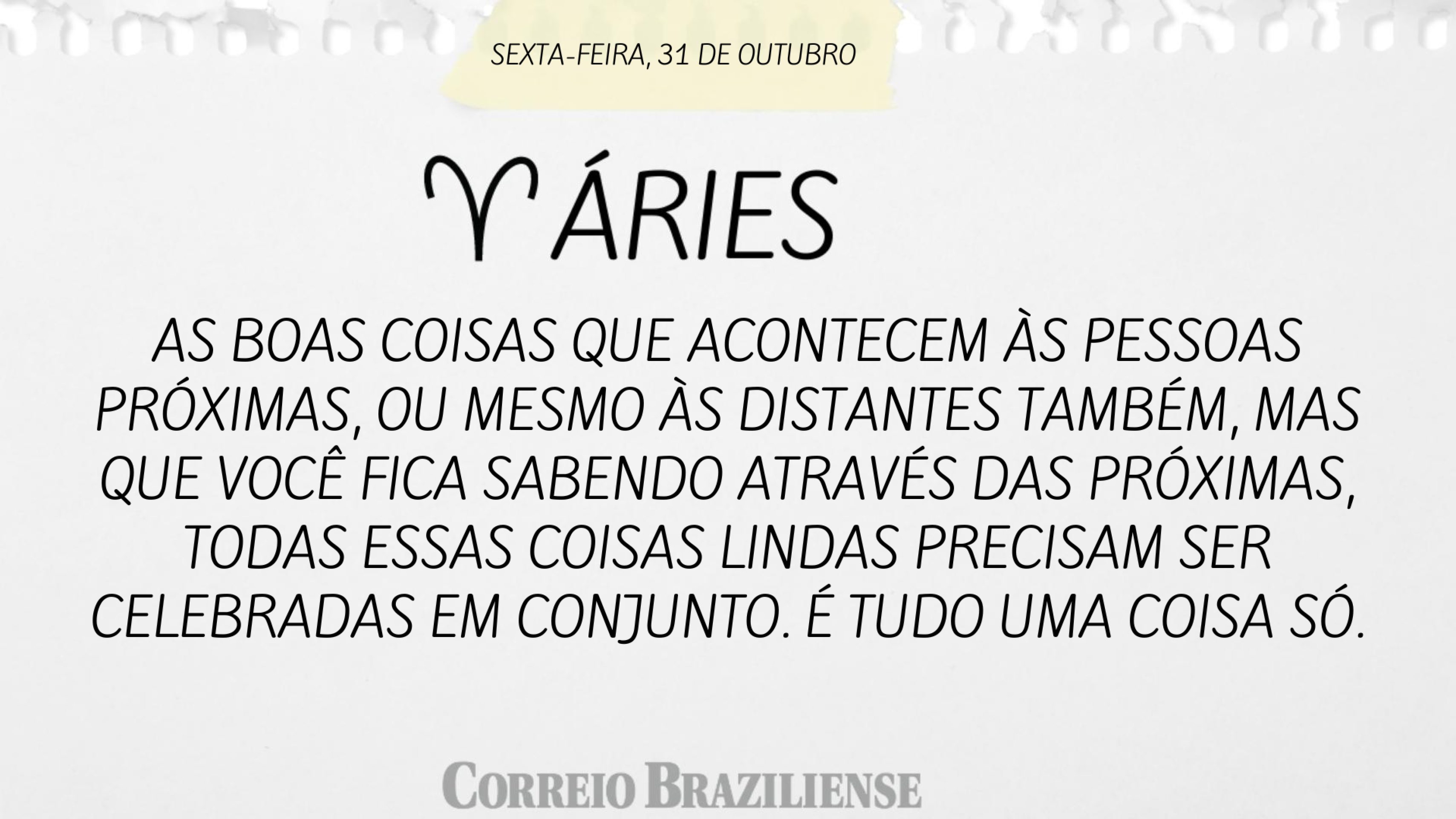 Hor&oacute;scopo desta sexta