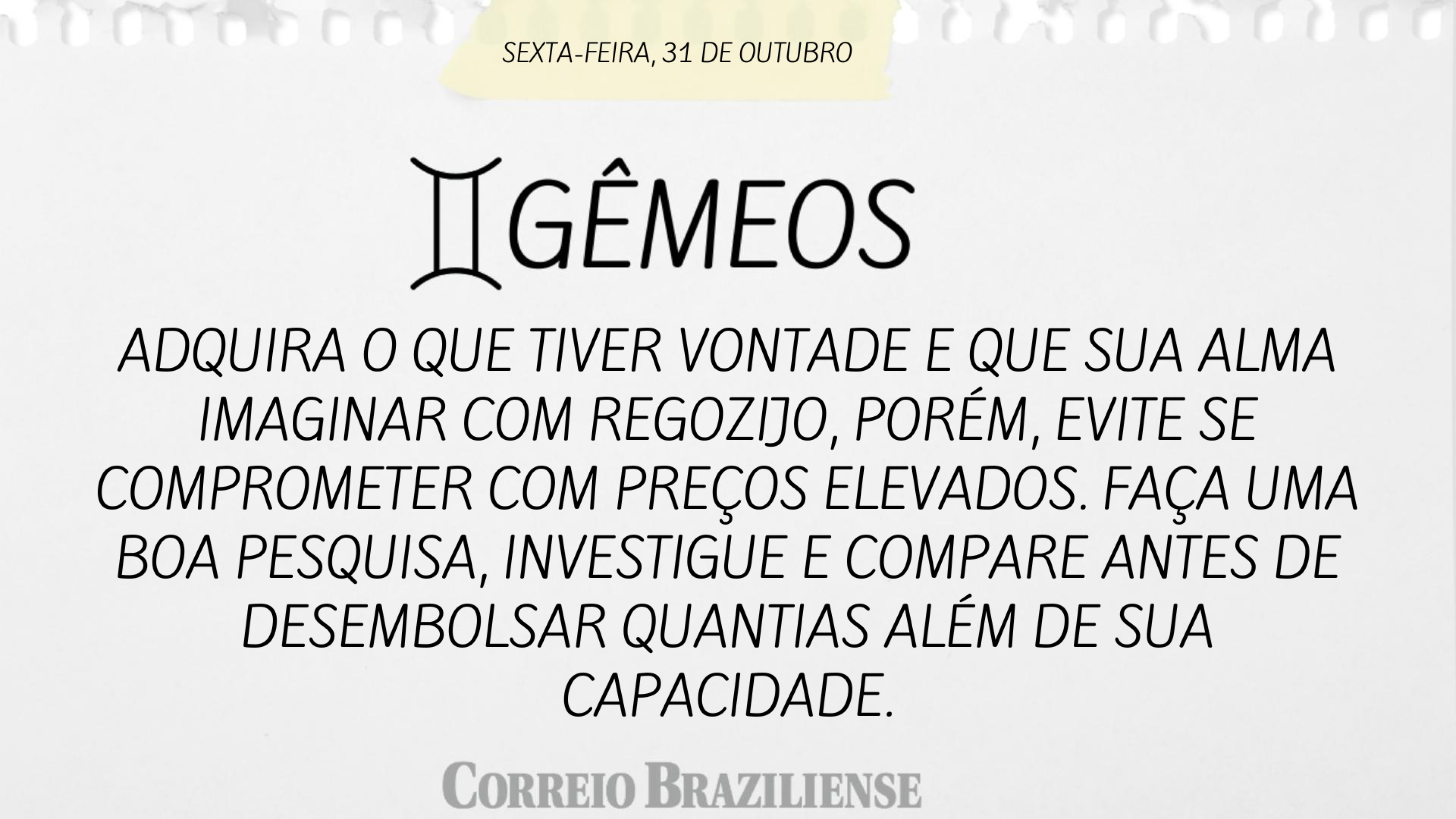 Hor&oacute;scopo desta sexta