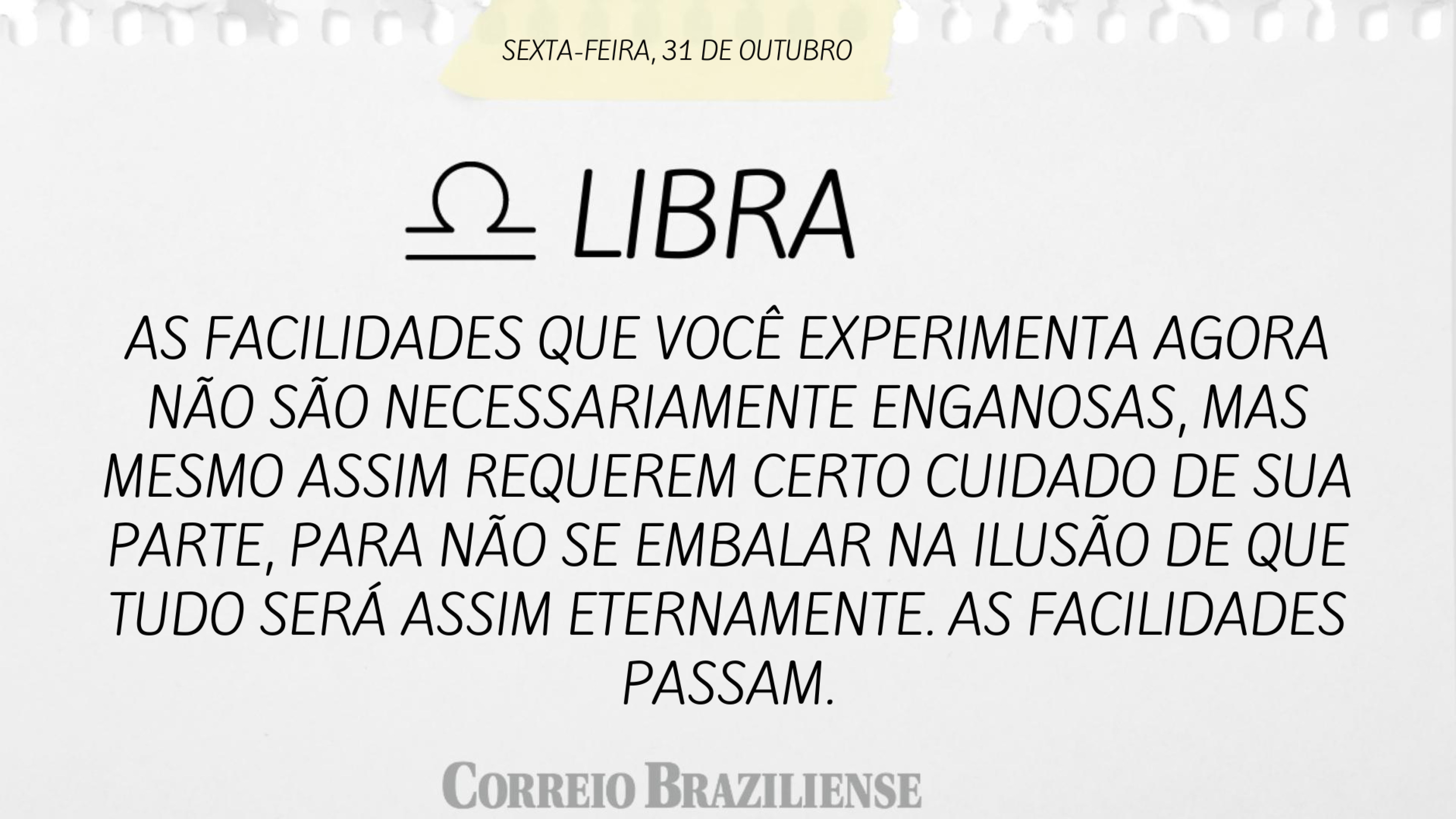 Hor&oacute;scopo desta sexta