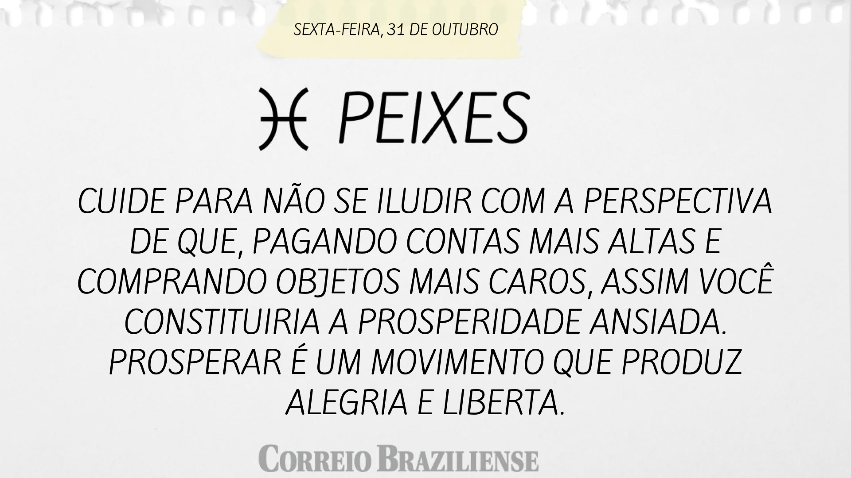 Hor&oacute;scopo desta sexta